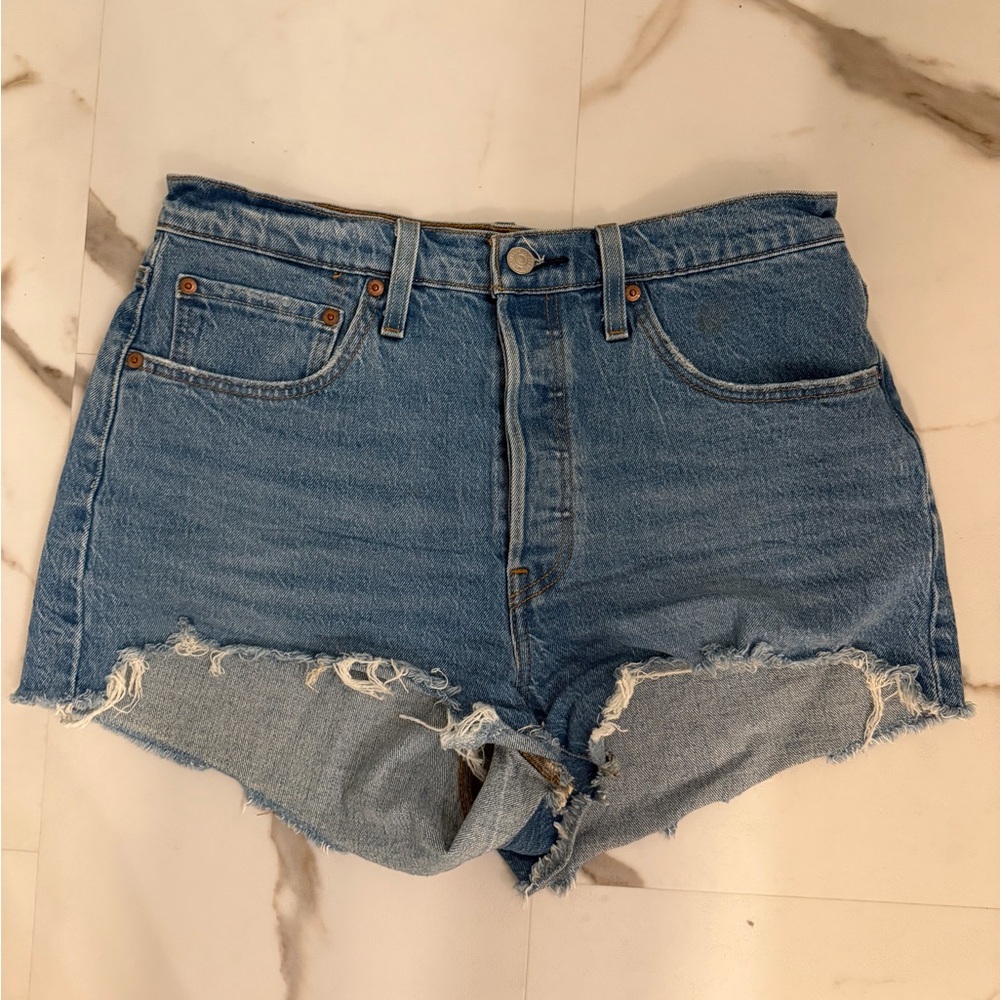 Levi’s 501 Original Cutoff Shorts | W30 | High Rise Distressed Denim